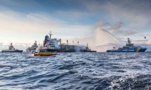 Treći dan traje borba vatrogasaca s požarom na teretnom brodu ispred Göteborga