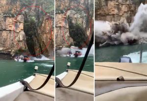 VIDEO: STRAVIČNA NESREĆA Pet ljudi poginulo prilikom pada ogromne stijene na čamce s turistima