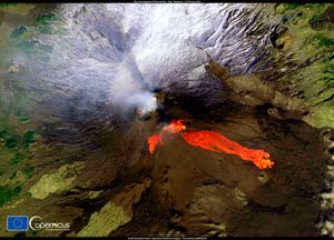 Iz svemira vidljiva lava koju izbacuje vulkan Etna