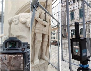 Sondama pretražuju oštećenja na Orlandovom stupu