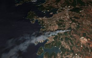 Veliki požar u Puli snimljen i iz svemira