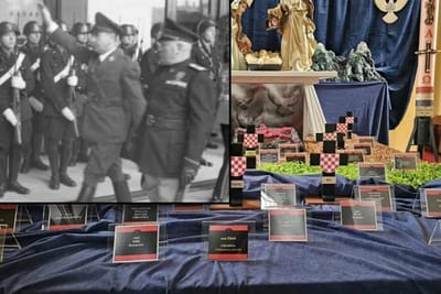 Crkva u Šibeniku postavila jaslice s crnim križevima i zastavama HOS-a, pa ako želite saznati "tko je stvarno prodao Dalmaciju" eto prilike!