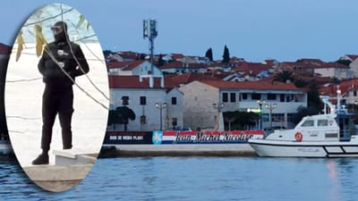 Policija u Supetru čuvala uklanjanje grafita s HOS-ovim grbom, uplovila i topovnjača: "Grad nam neće voditi ovi zakrabuljeni ljudi u crnom!"