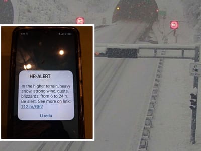 Zbog snijega kamioni ne mogu prema moru - Građanima poslano upozorenje!