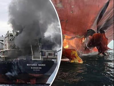 OBJAVLJENE SNIMKE Projektili pogodili tajlandski, japanski i brod pod zastavom Maršalovih otoka - Do sad ih je napadnuto 14!