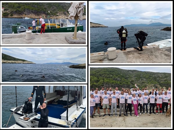 RONIMO ZA ČISTI JADRAN Eko akcija na Biševu okupila ronioce i volontere Crvenog križa