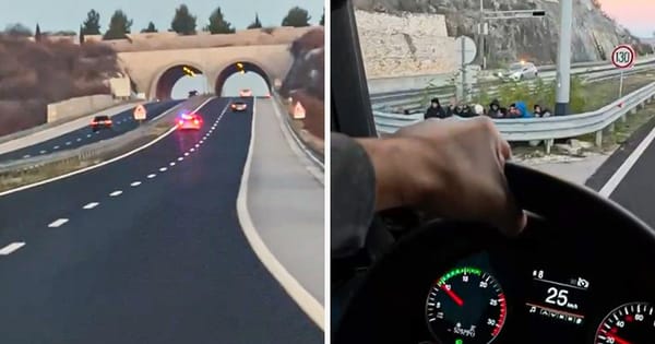 Policija lovila terenac pun migranata na A1