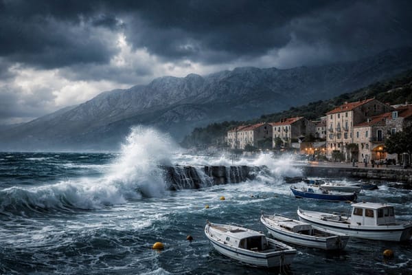 CRVENI ALARM ZA SJEVERNI JADRAN - DHMZ izdao upozorenje: "Od večeras stiže ekstremno nevrijeme, uz vjetar i obilne oborine"