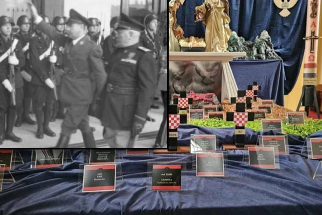 Crkva u Šibeniku postavila jaslice s crnim križevima i zastavama HOS-a, pa ako želite saznati "tko je stvarno prodao Dalmaciju" eto prilike!