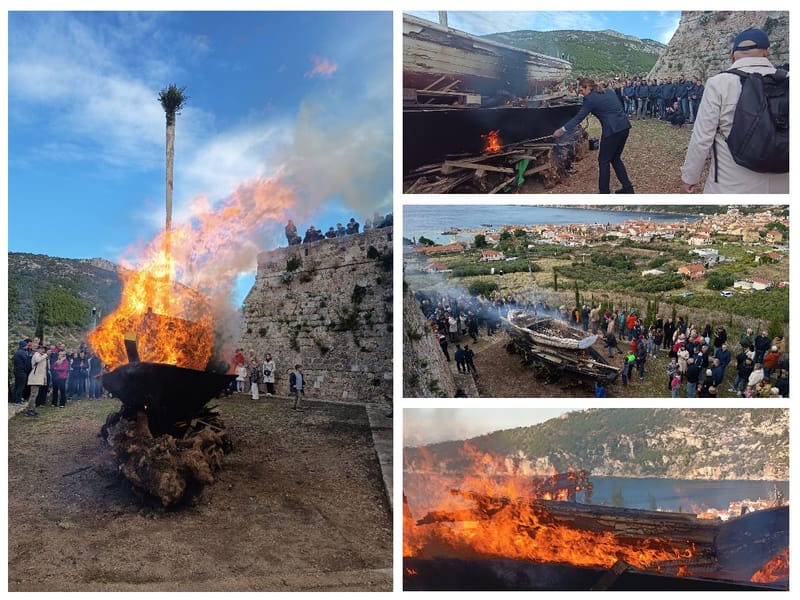 Užgan oganj svetog Mikule: Komiški plamen starih brodica spojio stoljeća ribarske tradicije