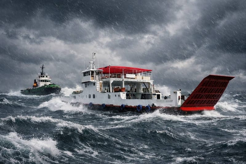 O crnogorskom trajektu kod Hvara oglasilo se Ministarstvo: "Posada nije uspjela prihvatiti tegalj, pratio ga je tegljač!"