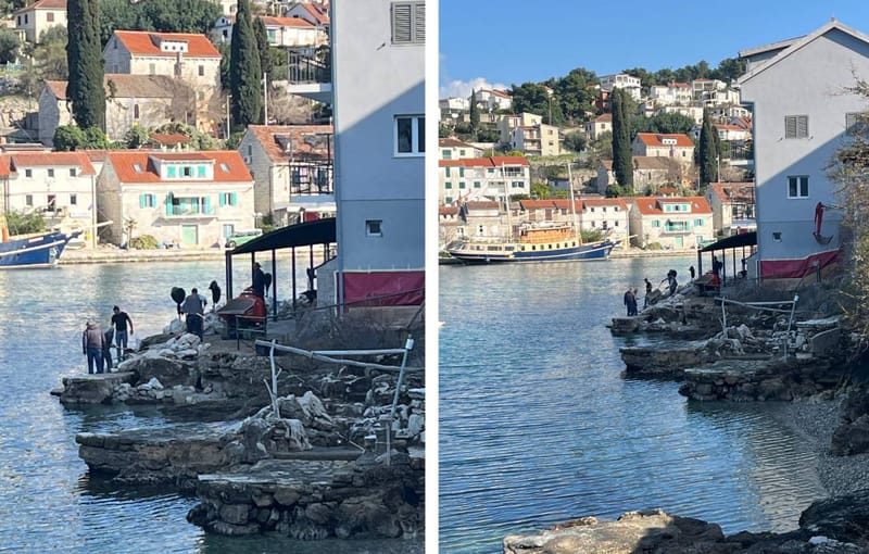 Općina Šolta zabranila daljnju betonizaciju u Stomorskoj - oni  "mrtvi hladni" bahato nastavili?!