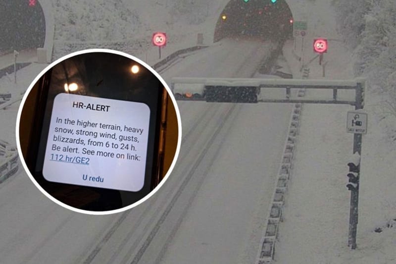 Zbog snijega kamioni ne mogu prema moru - Građanima poslano upozorenje!