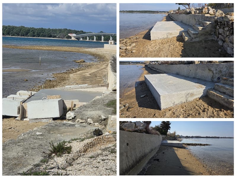 VIJESNICI PROLJEĆA Krenulo uzobalno betoniranje: "U Privlaci uništen prirodni dio obale koji bi trebao biti dostupan svima!"