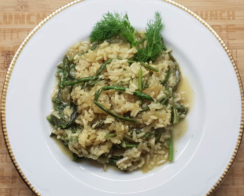 RIŽOT OD ŠPAROGA I KOMORAČA Recepti dubrovačkog primorja