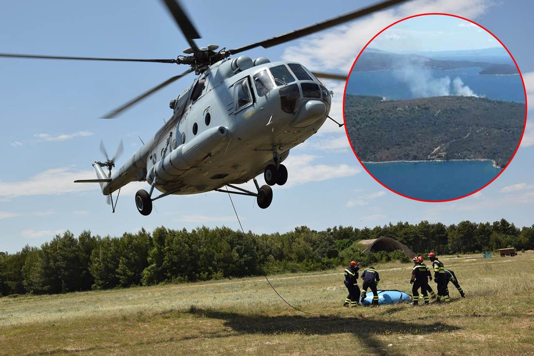 Dva kanadera gase požar na Drveniku Velom, angažiran i helikopter za dodatnu opremu i vatrogasce